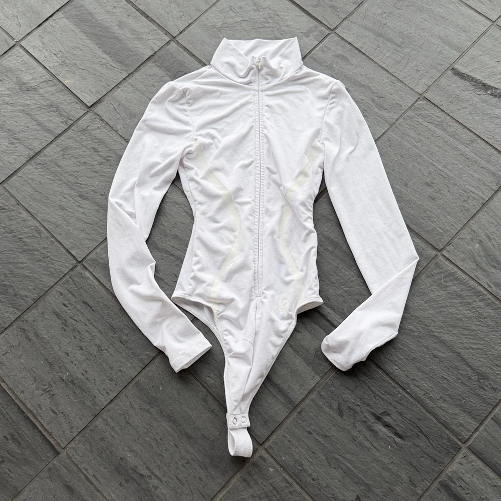 Good American Long Sleeve Front Zip Bodysuit - Picture 4 of 6